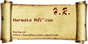 Harmata Rózsa névjegykártya