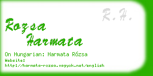 rozsa harmata business card